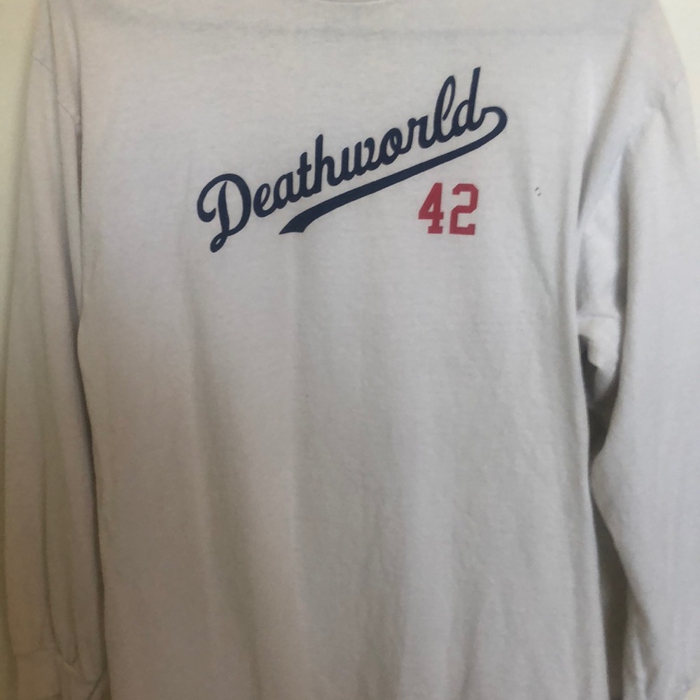 White DEATHWORLD Long Sleeve T-Shirt